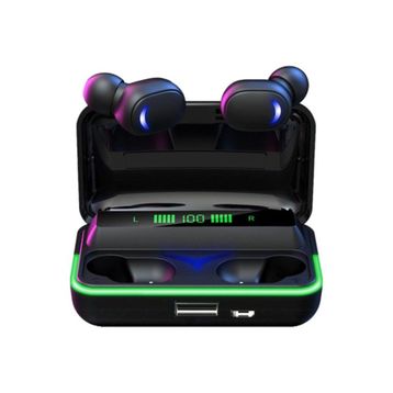 Torima E10 Oyuncu Rgb 5.1 Wireless 1200mAh Powerbank Özellikli Kablosuz Bluetooth Kulaklık E10-MİPODS siyah