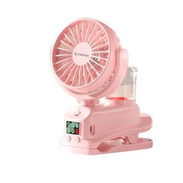 Torima F-14 Pembe Dijital Ekranlı Şarjlı Su Kapasiteli Mini Masa Fan Vantilatör