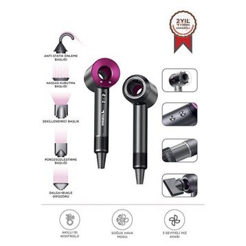 Torima H5 Pembe Güçlü Saç Kurutma Makinesi Saç Şekillendirici