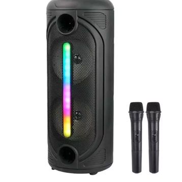 Torima KTS 2086 Siyah Çift Mikrofonlu RGB Ledli Taşınabilir Bluetooth Hoparlör