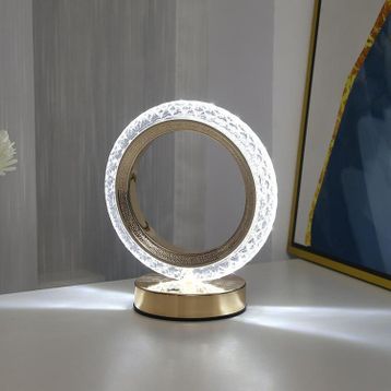 Torima LW-24 Dekoratif Şarjlı Yuvarlak Kristal Elmas Masa Lambası Akrilik Led Gece Lambası