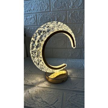 Torima LW-29 Dekoratif Şarjlı Ay Kristal Elmas Masa Lambası Dokunmatik Romantik Akrilik Led Gece Lambası