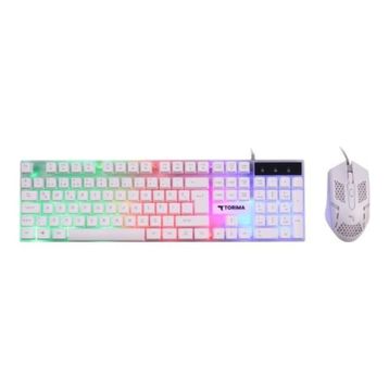 Torima TMK-03 Beyaz RGB Kablolu Gaming Klavye Mouse Seti