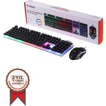 Torima TMK-03 Siyah RGB Kablolu Gaming Klavye Mouse Seti