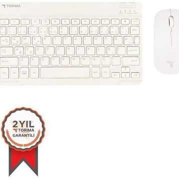 Torima TMK-04 Beyaz TKL Kablosuz Klavye Mouse Seti