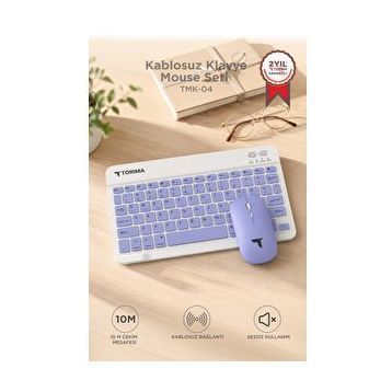 Torima TMK-04 Mor TKL Kablosuz Klavye Mouse Seti