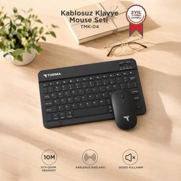 Torima TMK-04 Siyah TKL Kablosuz Klavye Mouse Seti