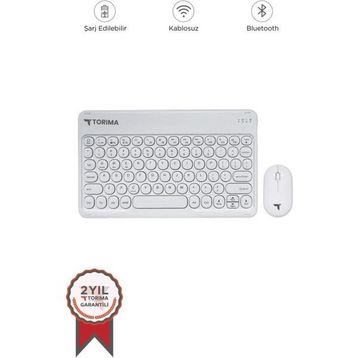 Torima TMK-08 Beyaz TKL Kablosuz Klavye Mouse Seti