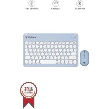 Torima TMK-08 Mavi TKL Kablosuz Klavye Mouse Seti