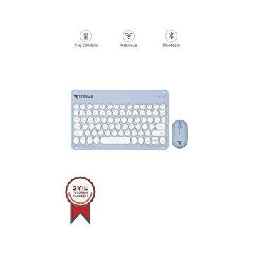 Torima TMK-08 Mavi TKL Kablosuz Klavye Mouse Seti