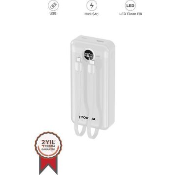 Torima TRM-1015 Beyaz 10000 mAh Powerbank