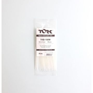 Tork 2.5x150 Beyaz 100 Adet Kablo Bağı