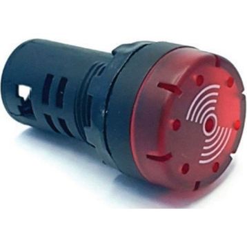 Tork AD16SM-220K 220V AC 22 mm Kırmızı Ledli Buzzer