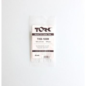 Tork TKB-100M 100 Adet 2.5x100 mm Beyaz Kablo Bağı