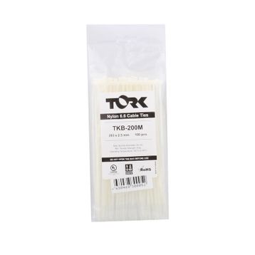 Tork TKB-200M 100 Adet 2.5x203 mm Beyaz Kablo Bağı