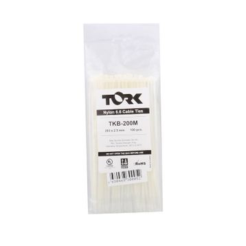 Tork TKB-200M 100 Adet 2.5x203 mm Beyaz Kablo Bağı