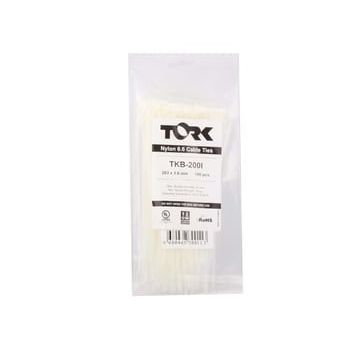 Tork TRK-200 200x7.5 mm Beyaz 100'lü Kablo Bağı