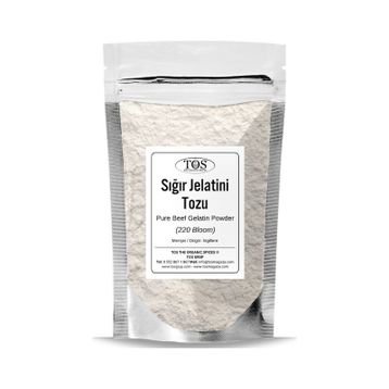 Tos The Organic Spices 100 gr 220 Bloom Saf Sığır Jelatini Tozu