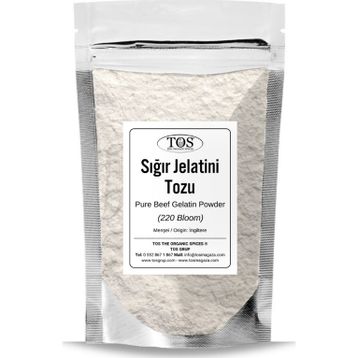 Tos The Organic Spices 100 gr 220 Bloom Saf Sığır Jelatini Tozu