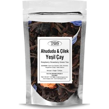 TOS The Organic Spices 250 gr Ahududu Çilek Yeşil Çay