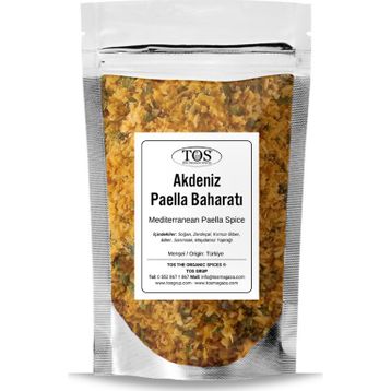 TOS The Organic Spices 250 gr Akdeniz Paella Baharatı