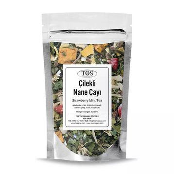 TOS The Organic Spices 250 gr Çilekli Nane Çayı