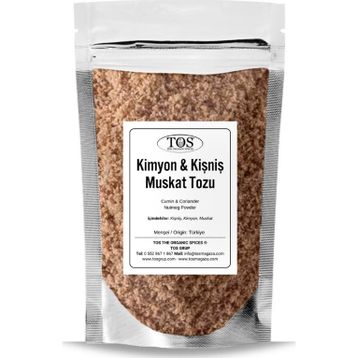 TOS The Organic Spices 250 gr Kimyon, Kişniş ve Muskat Tozu