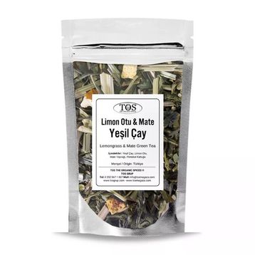 TOS The Organic Spices 250 gr Limon Otu & Mate Yeşil Çay
