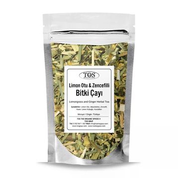 TOS The Organic Spices 250 gr Limon Otu ve Zencefilli Bitki Çayı
