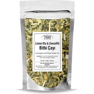 TOS The Organic Spices 250 gr Limon Otu ve Zencefilli Bitki Çayı