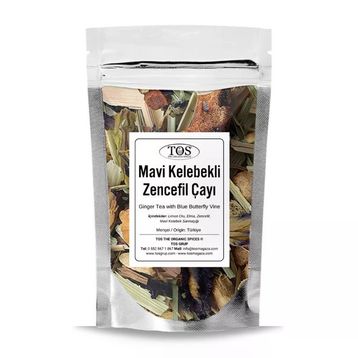 TOS The Organic Spices 250 gr Mavi Kelebek Sarmaşıklı Zencefil Çayı