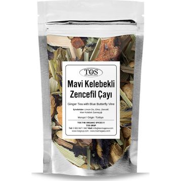 TOS The Organic Spices 250 gr Mavi Kelebek Sarmaşıklı Zencefil Çayı