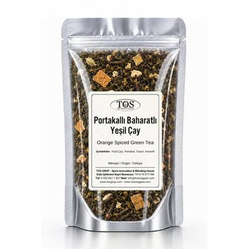 TOS The Organic Spices 250 gr Portakallı Baharatlı Yeşil Çay