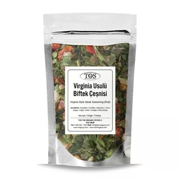 TOS The Organic Spices 250 gr Virginia Usulü Biftek Çeşnisi