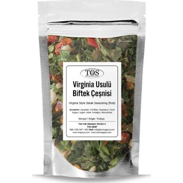 TOS The Organic Spices 250 gr Virginia Usulü Biftek Çeşnisi