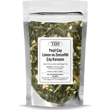 TOS The Organic Spices 250 gr Yeşil Çay | Limon ve Zencefilli Çay