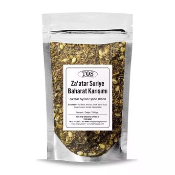TOS The Organic Spices 250 gr Za'atar Suriye Ortadoğu Akdeniz Baharat Karışımı