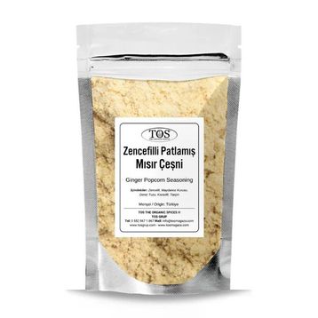 TOS The Organic Spices 250 gr Zencefilli Patlamış Mısır Çeşni