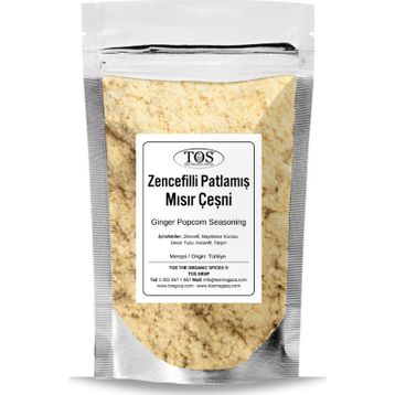 TOS The Organic Spices 250 gr Zencefilli Patlamış Mısır Çeşni