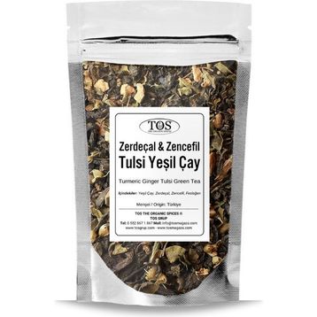TOS The Organic Spices 250 gr Zerdeçal Zencefil Tulsi Yeşil Çay