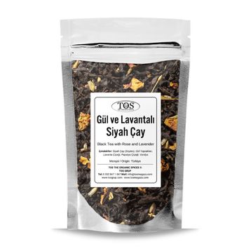 TOS The Organic Spices 250 Gül ve Lavantalı Siyah Çay