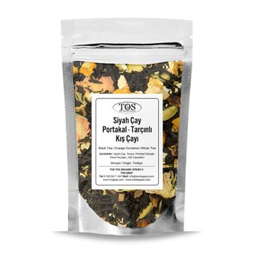 TOS The Organic Spices 250 Siyah Çay | Portakal -Tarçınlı Kış Çayı