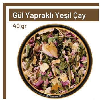 Tos The Organic Spices 40 gr Gül Yapraklı Yeşil Çay