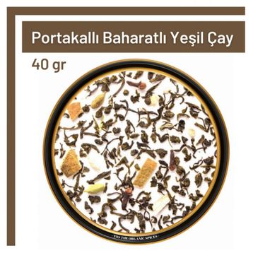 TOS The Organic Spices 40 gr Portakallı Baharatlı Yeşil Çay