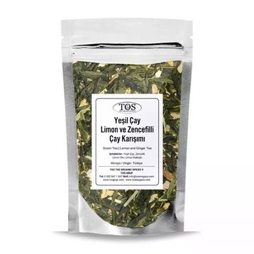 Tos The Organic Spices 40 gr Yeşil Çay Limon ve Zencefilli Çay