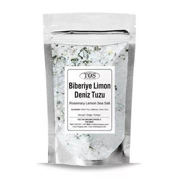 TOS The Organic Spices 500 gr Biberiye Limon Deniz Tuzu