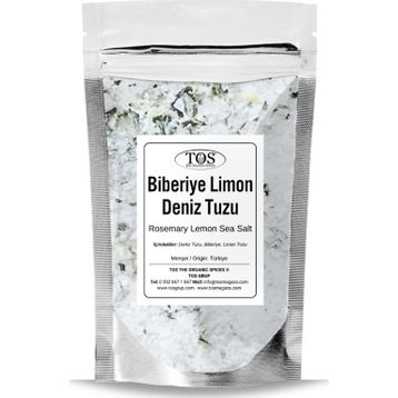 TOS The Organic Spices 500 gr Biberiye Limon Deniz Tuzu