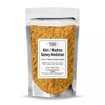 TOS The Organic Spices 500 gr Madras Güney Hindistan Köri