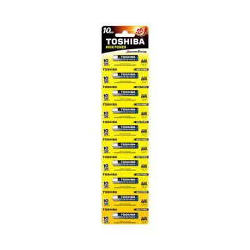 Toshiba High Power Alkaline AAA 10 Adet İnce Pil