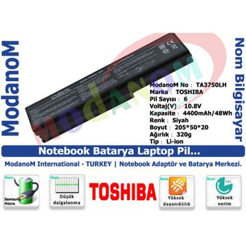 Toshiba PA3537U-1BRS Notebook Bataryası
